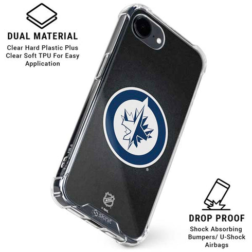 NHL Winnipeg Jets Black Background iPhone 16e Clear Case